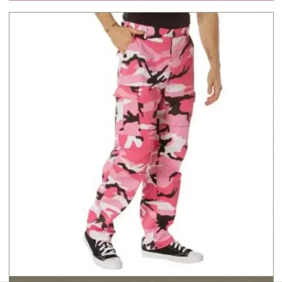 Womens BDU pants pink camaflouge - Picture 1 of 11